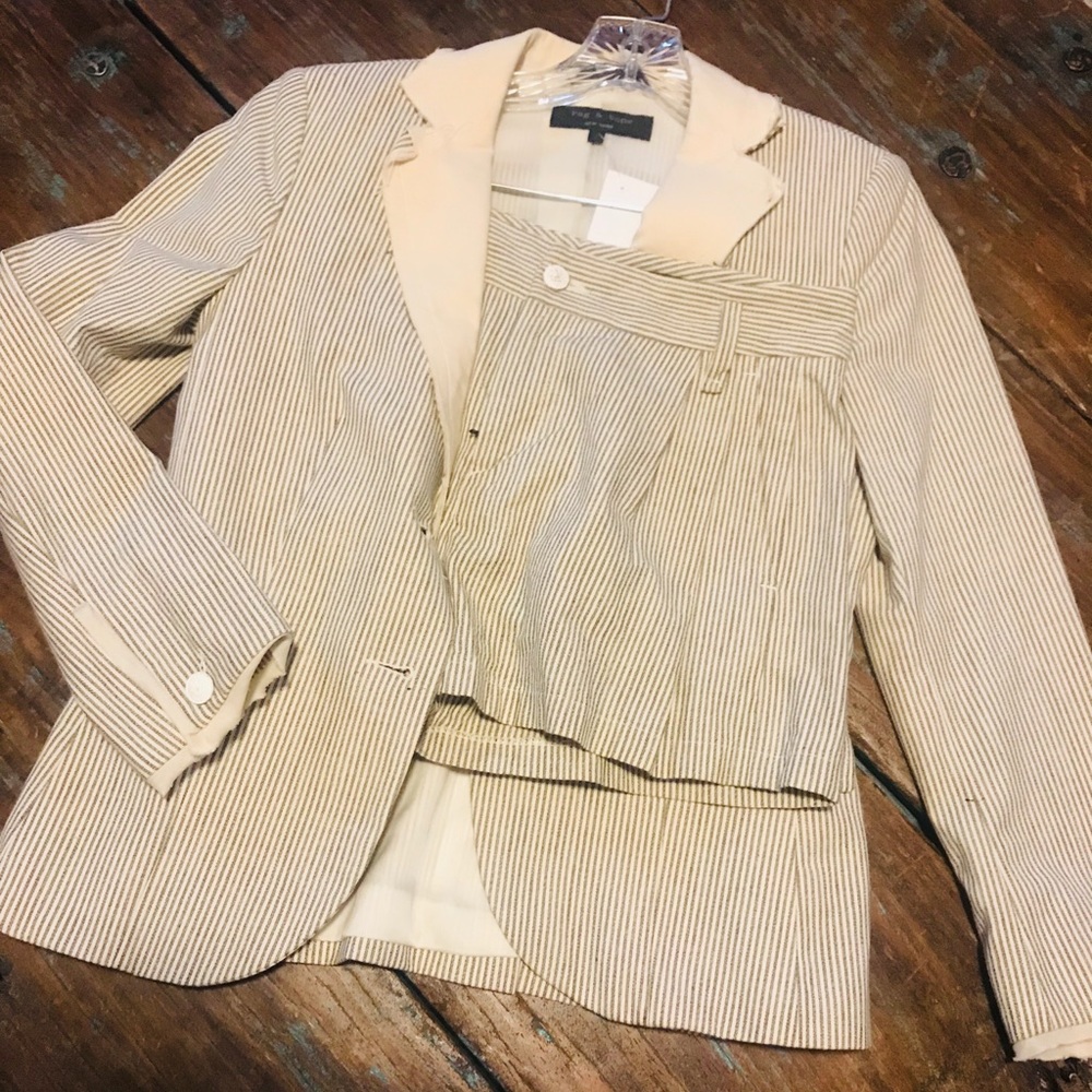 Rag n Bone Seersucker shorts and jacket set